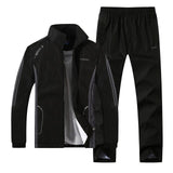 LBL Hombres Chándal Rayas Otoño Invierno Slim Fit Conjunto para hombre Chaqueta Outwear a prueba de viento Pantalones de chándal Conjunto de dos piezas Ropa deportiva para hombres 5XL