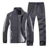 LBL Hombres Chándal Rayas Otoño Invierno Slim Fit Conjunto para hombre Chaqueta Outwear a prueba de viento Pantalones de chándal Conjunto de dos piezas Ropa deportiva para hombres 5XL