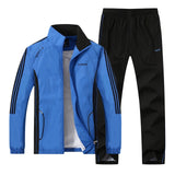 LBL Hombres Chándal Rayas Otoño Invierno Slim Fit Conjunto para hombre Chaqueta Outwear a prueba de viento Pantalones de chándal Conjunto de dos piezas Ropa deportiva para hombres 5XL