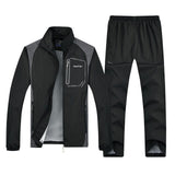 LBL Hombres Chándal Rayas Otoño Invierno Slim Fit Conjunto para hombre Chaqueta Outwear a prueba de viento Pantalones de chándal Conjunto de dos piezas Ropa deportiva para hombres 5XL