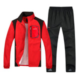 LBL Hombres Chándal Rayas Otoño Invierno Slim Fit Conjunto para hombre Chaqueta Outwear a prueba de viento Pantalones de chándal Conjunto de dos piezas Ropa deportiva para hombres 5XL