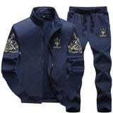 Chándal Hombres Conjunto Trajes casuales Ropa deportiva Chándal Cuello alto Ropa para hombre Hombre Dos piezas Sudadera masculina Tamaño grande M-9XL
