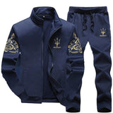 Chándal Hombres Conjunto Trajes casuales Ropa deportiva Chándal Cuello alto Ropa para hombre Hombre Dos piezas Sudadera masculina Tamaño grande M-9XL