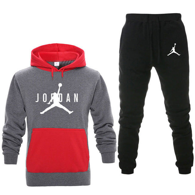 Nuevos Hombres Sudaderas con capucha Traje Fleece Warm Jordan 23 Chándal Hombres Sudadera con capucha + Pantalones de chándal Jogging Homme Chándal con capucha 3XL