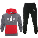 Nuevos Hombres Sudaderas con capucha Traje Fleece Warm Jordan 23 Chándal Hombres Sudadera con capucha + Pantalones de chándal Jogging Homme Chándal con capucha 3XL