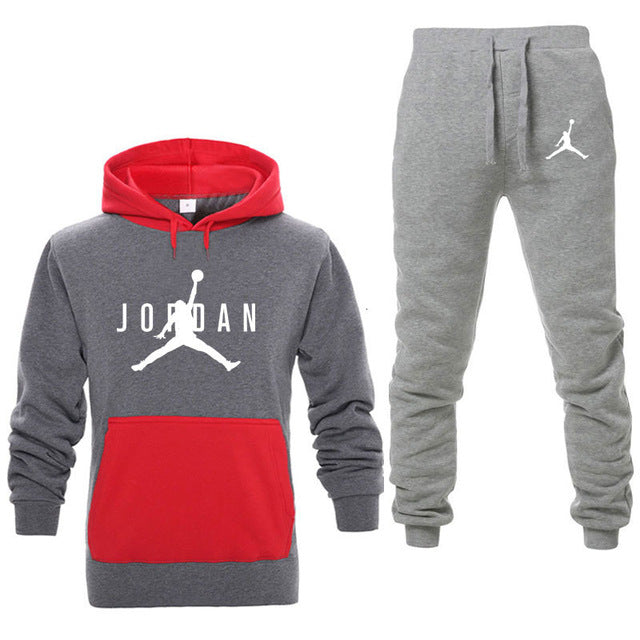 Nuevos Hombres Sudaderas con capucha Traje Fleece Warm Jordan 23 Chándal Hombres Sudadera con capucha + Pantalones de chándal Jogging Homme Chándal con capucha 3XL