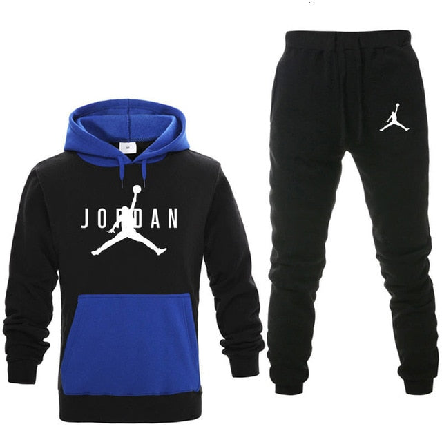 Nuevos Hombres Sudaderas con capucha Traje Fleece Warm Jordan 23 Chándal Hombres Sudadera con capucha + Pantalones de chándal Jogging Homme Chándal con capucha 3XL