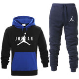 Nuevos Hombres Sudaderas con capucha Traje Fleece Warm Jordan 23 Chándal Hombres Sudadera con capucha + Pantalones de chándal Jogging Homme Chándal con capucha 3XL