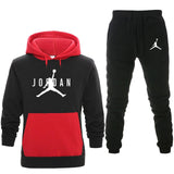 Nuevos Hombres Sudaderas con capucha Traje Fleece Warm Jordan 23 Chándal Hombres Sudadera con capucha + Pantalones de chándal Jogging Homme Chándal con capucha 3XL
