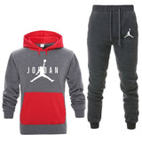Nuevos Hombres Sudaderas con capucha Traje Fleece Warm Jordan 23 Chándal Hombres Sudadera con capucha + Pantalones de chándal Jogging Homme Chándal con capucha 3XL