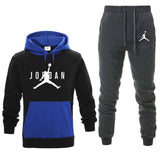 Nuevos Hombres Sudaderas con capucha Traje Fleece Warm Jordan 23 Chándal Hombres Sudadera con capucha + Pantalones de chándal Jogging Homme Chándal con capucha 3XL
