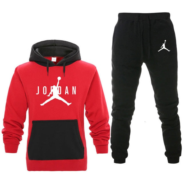 Nuevos Hombres Sudaderas con capucha Traje Fleece Warm Jordan 23 Chándal Hombres Sudadera con capucha + Pantalones de chándal Jogging Homme Chándal con capucha 3XL