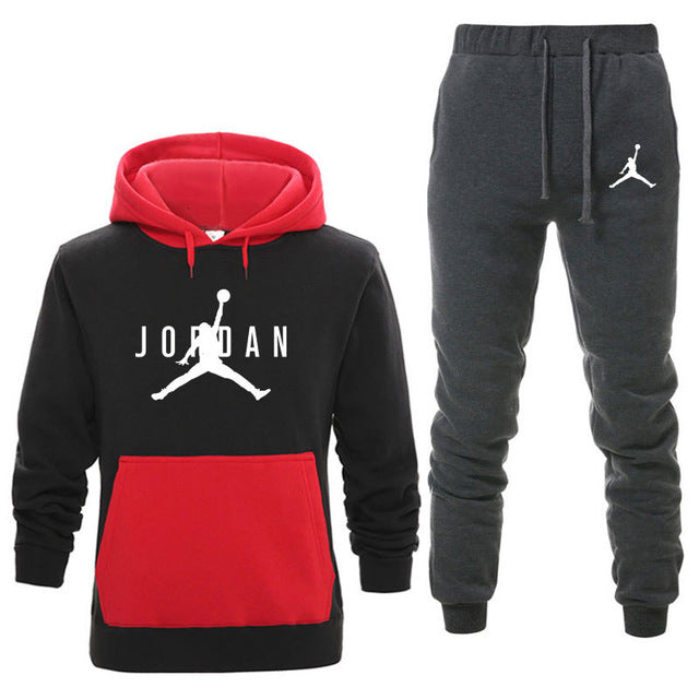 Nuevos Hombres Sudaderas con capucha Traje Fleece Warm Jordan 23 Chándal Hombres Sudadera con capucha + Pantalones de chándal Jogging Homme Chándal con capucha 3XL