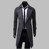 Nuevo Trench Coat Hombres 2019 Chaqueta Hombre Abrigo Casual Slim Fit Cortavientos Sólido Abrigo largo Hombres Moda Abrigos de invierno Homme Tallas grandes